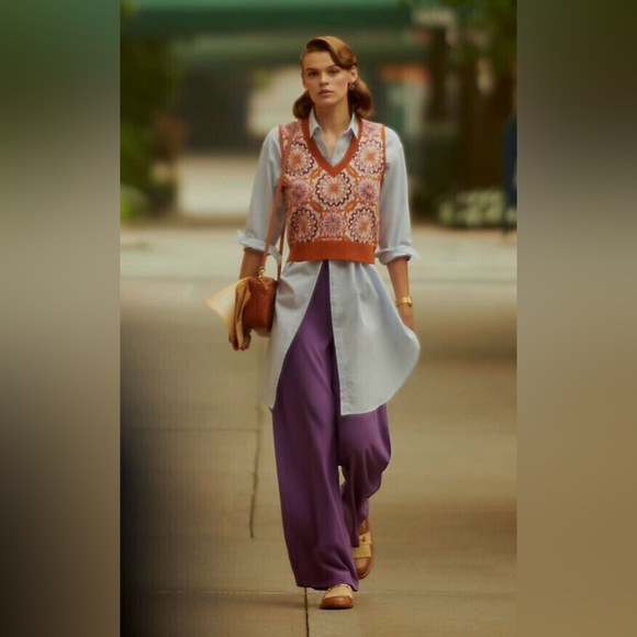 Maeve Sweaters - Anthropologie by Maeve Jacquard Sweater Vest size S NWT